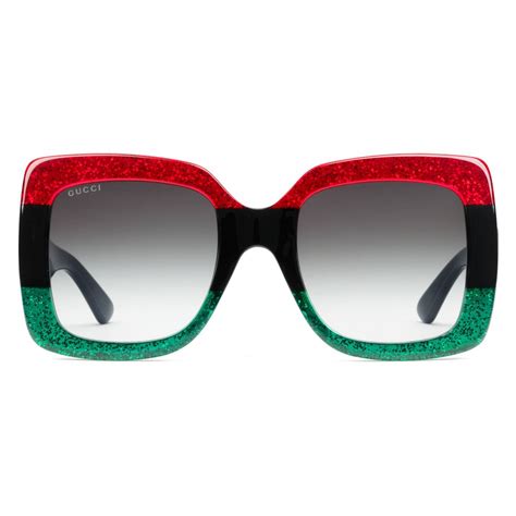 red black green gucci shades|Gucci pink clear glasses.